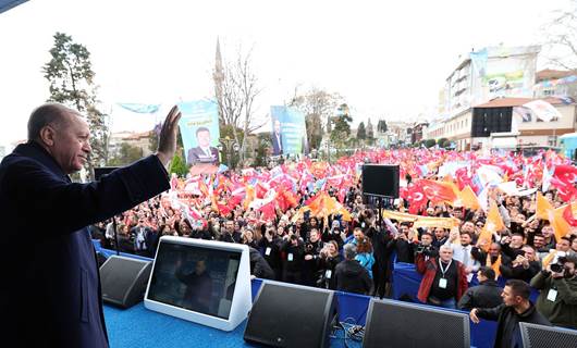 Erdoğan, Tekirdağ Valiliği önündeki meydanda düzenlenen mitingde konuştu. / AA