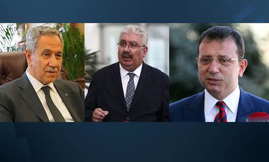 MHP'li Semih Yalçın, TBMM Başkanı Bülent Arınç ve İstanb ul Büyükşehir Belediye Başkanı Ekrem İmamoğlu 