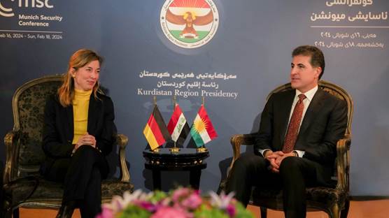 Kürdistan Bölgesi Başkanı Neçirvan Barzani & Almanya Savunma Bakanlığı Parlamenter Müsteşarı Siemtje Möller 