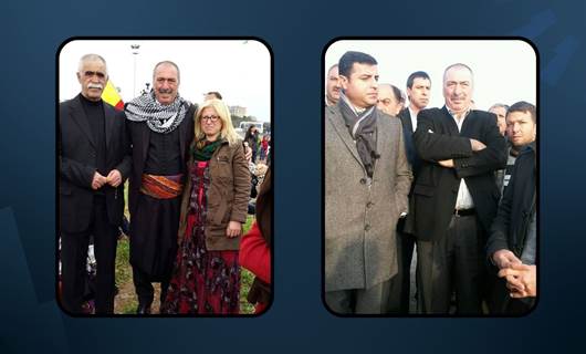 Celaledin Erkmen (İlk fotoğraf 2015 Urfa Newroz'u, ikinci fotoğraf 2014'te Selahattin Demirtaş ile birlikte)
