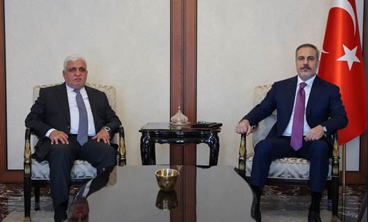 Türkiye Dışişleri Bakanı Hakan Fidan, Heşdi Şabi Heyeti Başkanı Falih el-Feyyad ile Ankara'da bir araya geldi / Foto: İçişleri Bakanlığı