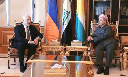 Başkan Mesud Barzani ve Ermenistan Cumhurbaşkanı Vaagn Haçaturyan / Foto: Başkan Barzani'nin Ofisi
