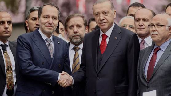 Yeniden Refah Partisi Genel Başkanı Fatih Erbakan ve Türkiye Cumhurbaşkanı Recep Tayyip Erdoğan Foto: Arşiv