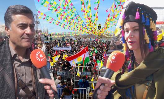 Newroza Wanê li bin siya alayên Kurdistanê hat pîrozkirin