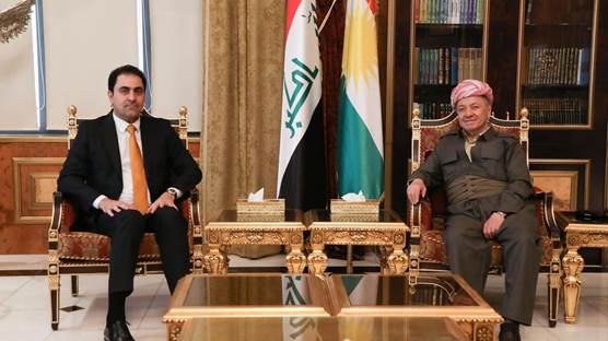 Başkan Mesud Barzani, Irak Parlamentosu Başkanvekili Muhsin el-Mendelavi’yi Selahaddin’de kabul etti
