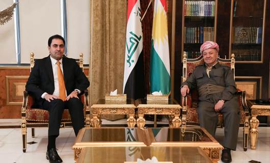 Başkan Mesud Barzani, Irak Parlamentosu Başkanvekili Muhsin el-Mendelavi’yi Selahaddin’de kabul etti