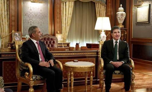 Irak Yüksek Yargı Konseyi Başkanı Fayeq Zedan ve Kürdistan Bölgesi Başkanı Neçirvan Barzani