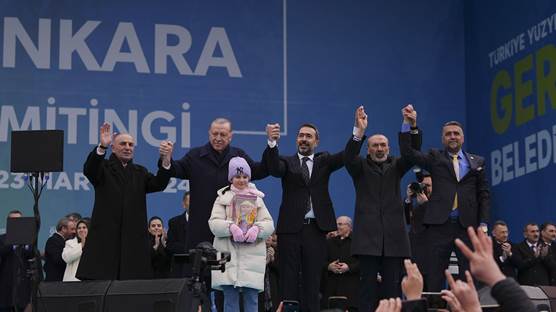 Erdoğan, partisinin Ankara'da Başkent Millet Bahçesi'nde düzenlediği mitingte konuştu. / AA