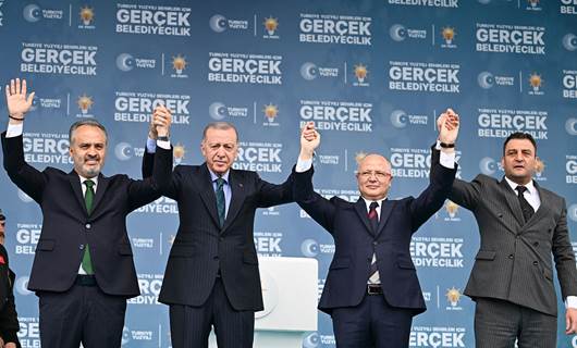 Erdoğan, partisinin Bursa'da düzenlediği mitinge katıldı. / AA