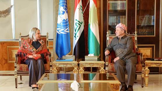 Foto: Başkan Mesud Barzani ve  Birleşmiş Milletler (BM) Irak Özel Temsilcisi Jeanine Hennis-Plasschaert