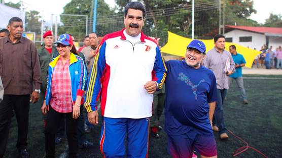 Venezuela Devlet Başkanı Nicolas Maduro ve Diego Armando Maradona