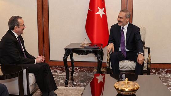 Türkiye Dışişleri Bakanı Hakan Fidan, John Bass ile Dışişleri Bakanlığı resmi konutunda görüştü. / AA
