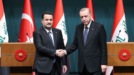 Irak Başbakanı Muhammed Şiya es-Sudani ve Türkiye Cumhurbaşkanı Recep Tayyip Erdoğan