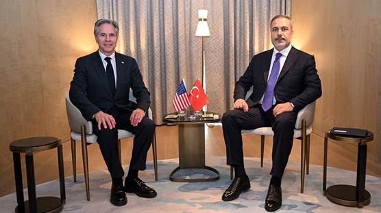  Türkiye Dışişleri Bakanı Hakan Fidan (sağda), ABD Dışişleri Bakanı Antony Blinken (solda) ile Suudi Arabistan’ın başkenti Riyad’da bir araya geldi. / AA