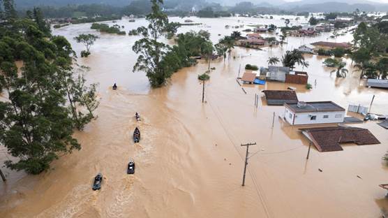 Brezilye'daki selden görüntü - Foto: Reuters