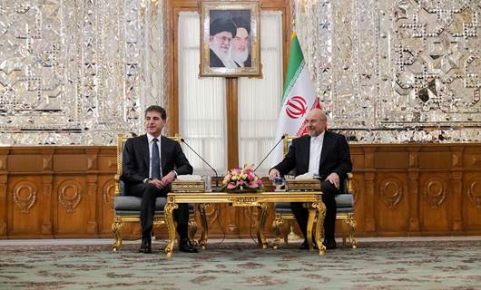 President Barzani meets Iran parliament speaker in Tehran