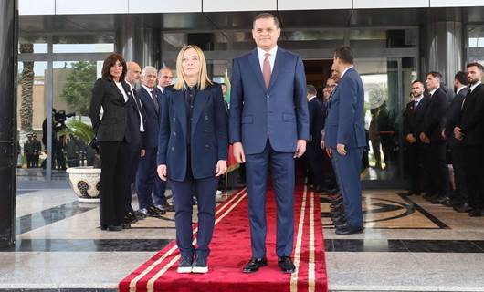  İtalya Başbakanı Giorgia Meloni ve Libya Başbakanı Abdulhamid Dibeybe Foto: AA