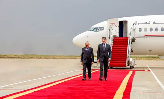 Iraqi President Rashid arrives in Erbil