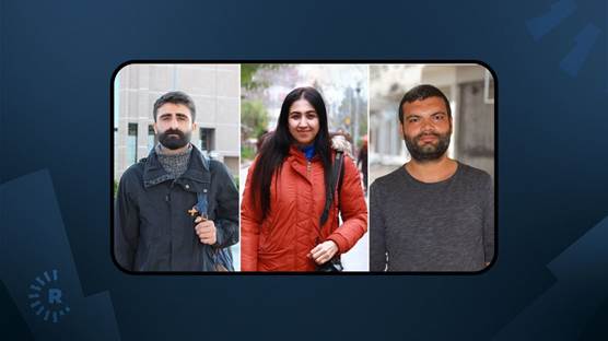 Gazeteciler Mehmet Aslan, Esra Solin Dal, Erdoğan Alayumat