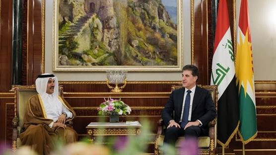 Başkan Neçirvan Barzani, Katar Dışişleri Bakanlığı Genel Sekreteri Ahmed bin Hassan El Hammad ile görüştü