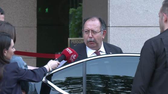 YSK Başkanı Yener gazetecilere açıklamada bulundu. / ANKA