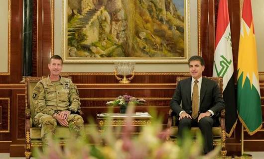 Kürdistan Bölgesi Başkanı Neçirvan Barzani, General Joel Vaul’u kabul etti /Rûdaw