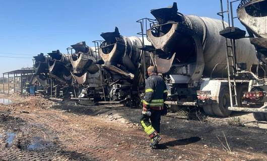 Fire burns 6 concrete trucks in Erbil