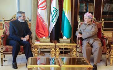 الرئيس مسعود بارزاني ووزير الخارجية الإيراني بالإنابة علي باقري