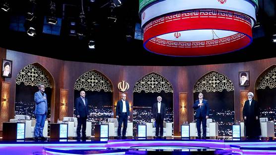 İran'da 6 cumhurbaşkanı adayının katıldığı münazaralar devlet televizyonunda canlı yayımlandı. / AFP