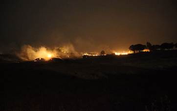 Stubble fire on Diyarbakir and Mardin provinces in Turkey. Photo: AA