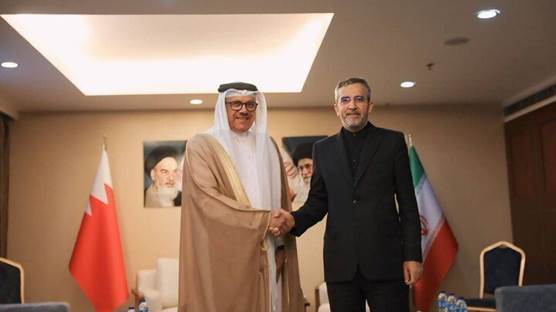 İran Dışişleri Bakan Vekili Ali Bakıri ile Bahreyn Dışişleri Bakanı Abdullatif bin Raşid ez-Zeyyani Foto:mehrnews