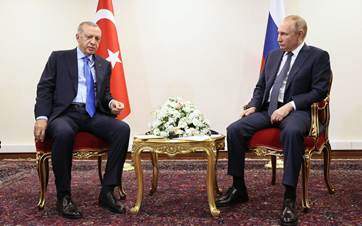 Foto: Türkiye Cumhurbaşkanı Recep Tayyip Erdoğan, Rusya Devlet Başkanı Vladimir Putin