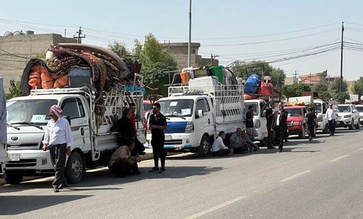The return of IDPs from camps in Khanke area in Duhok province to Shingal on June 24, 2024. Photo: INA.