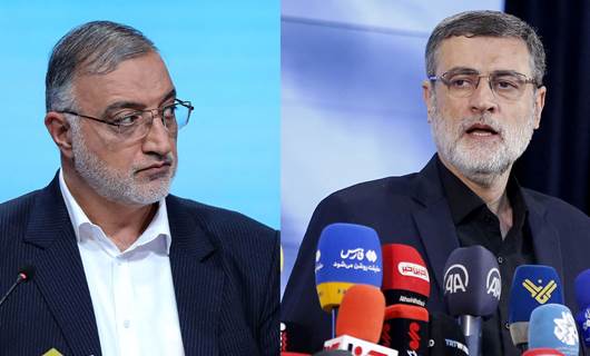 Alireza Zakani (left) and Amirhossein Ghazizadeh-Hashemi (right). Photo: AFP