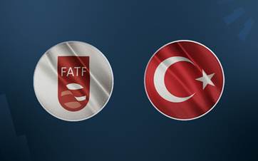 From left: logo of FATF and flag of Turkey. Graphic: Rudaw