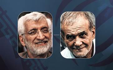From left: Saeed Jalili and Masoud Pezeshkian. Photos: AFP/file