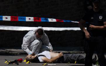Saldırgan olay yerinde öldürüldü. / AFP