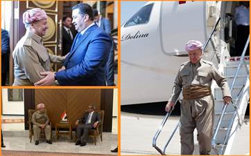 Barzani was received by Iraqi top officials in Baghdad on July 3, 2024. Photos: handout 