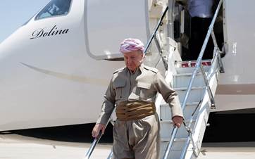 الرئيس بارزاني في مطار بغداد 