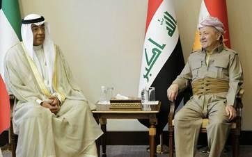 الرئيس مسعود بارزاني يجتمع في بغداد مع وفد مشترك من سفارات ثماني دول عربية