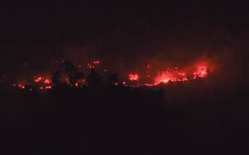 Zaho'da kırsal alanda yangın