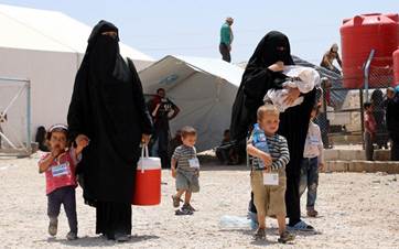 IŞİD'li ailelerin kaldığı kamplardan bir görüntü / Arşiv