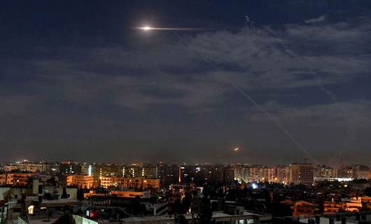 Missiles in the sky near the Damascus International Airport on January 21, 2019. Photo: AP