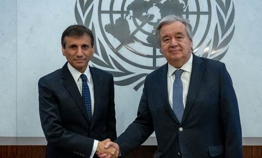 New UNAMI chief Mohamed Al-Hassan and United Nations Secretary-General Antonio Guterres. Photo: UNAMI
