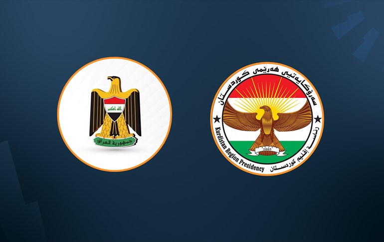 From left: Iraqi government and Kurdistan Region Presidency logos. Graphic: Rudaw 